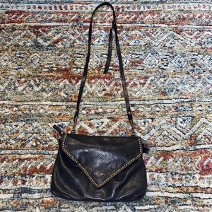 Campomaggi Teodorano Italy Brown Leather Studded Crossbody Handbag